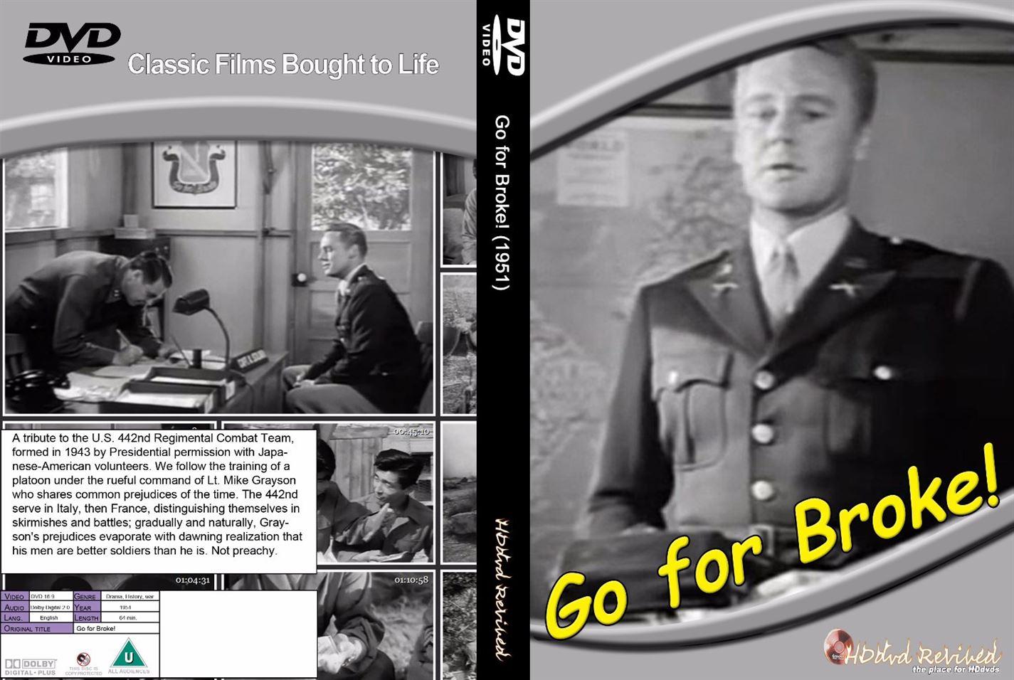 Go for Broke! (1951) - DVD - (HDDVD- Revived) - NEW - UK SELLER