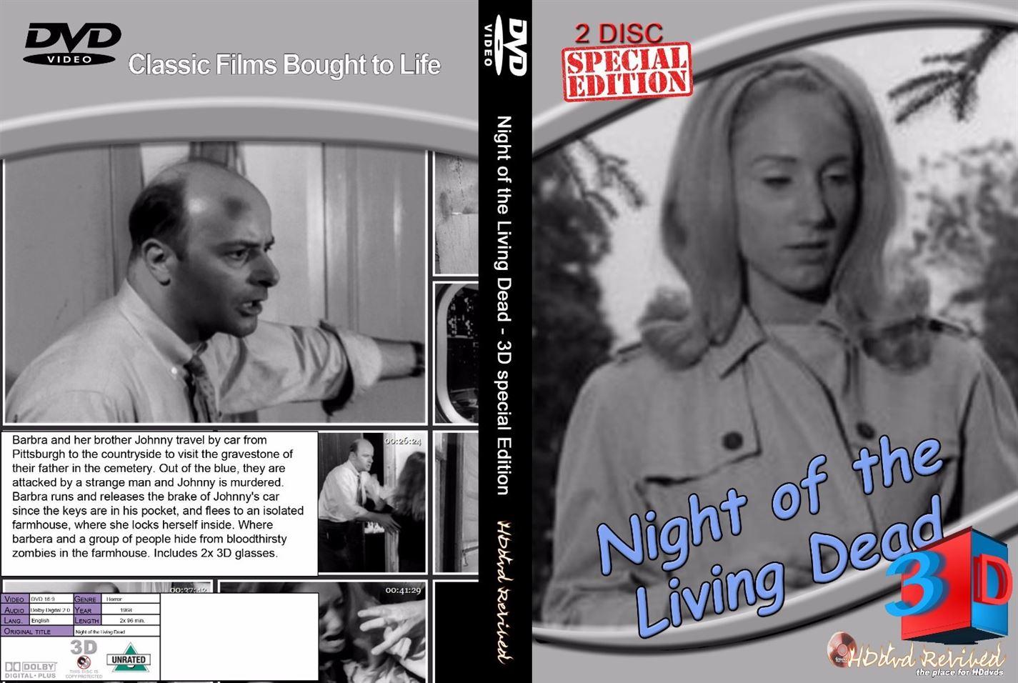 Night Of The Living Dead (1968) 3D Special Edition - DVD - (HDDVD-Revived) - NEW - UK SELLER