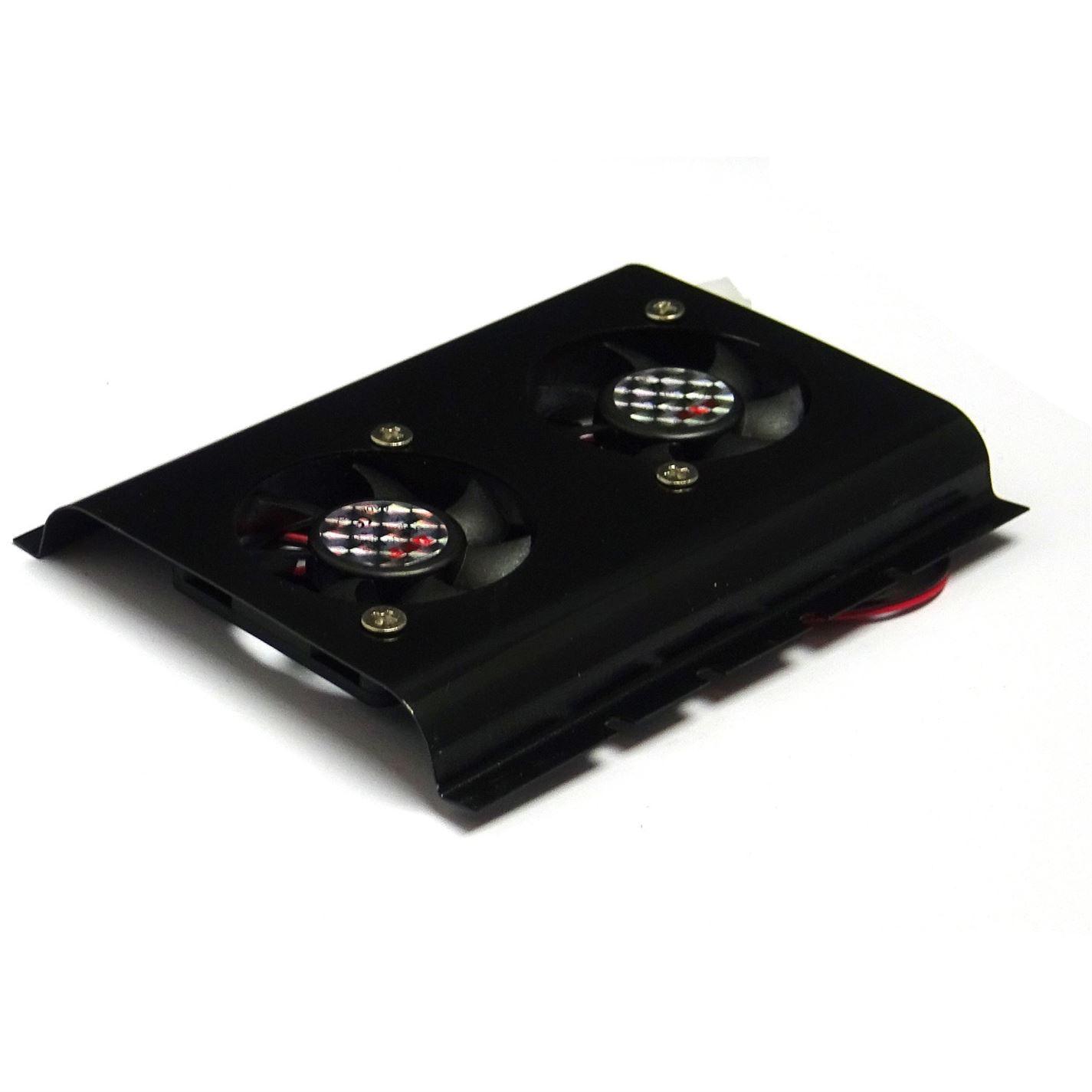 Black 3.5 SATA IDE Hard Disk Drive HDD 2 Fan Cooler for PC - UK Seller