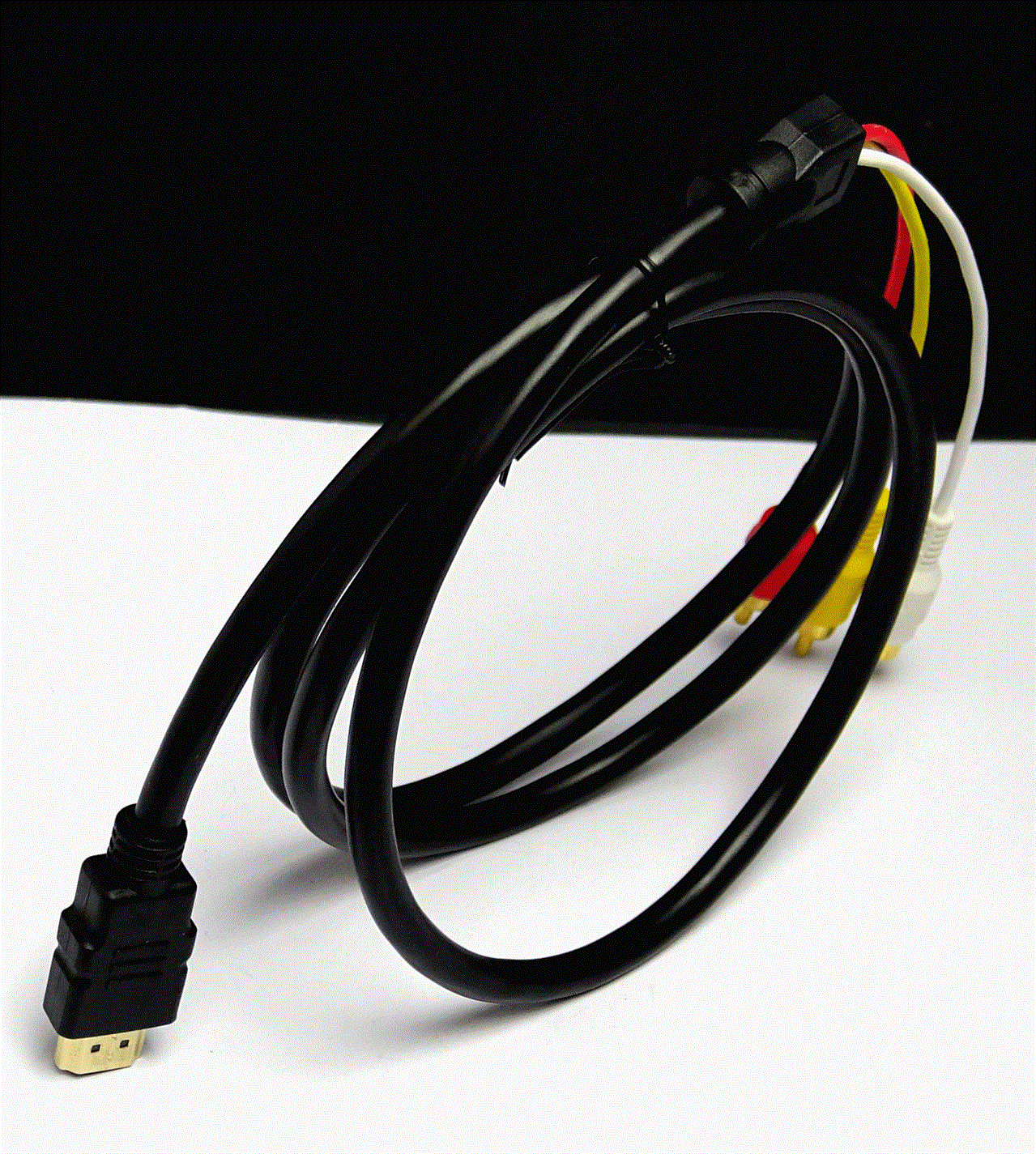 HDMI Male to 3RCA AV Composite Male M/M Connector Adaptor Cable Cord - UK Seller