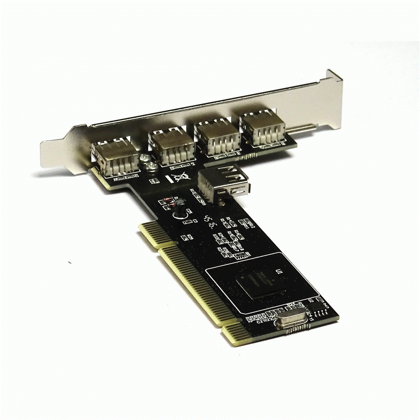 High Speed 480Mbps 5 Port USB 2.0 PCI Hub Card Controller Adaptor Module - UK Seller
