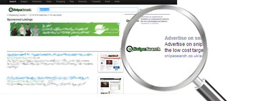 Snipesearch Adclicks account with $10 advertising credit (not a sign up offer)