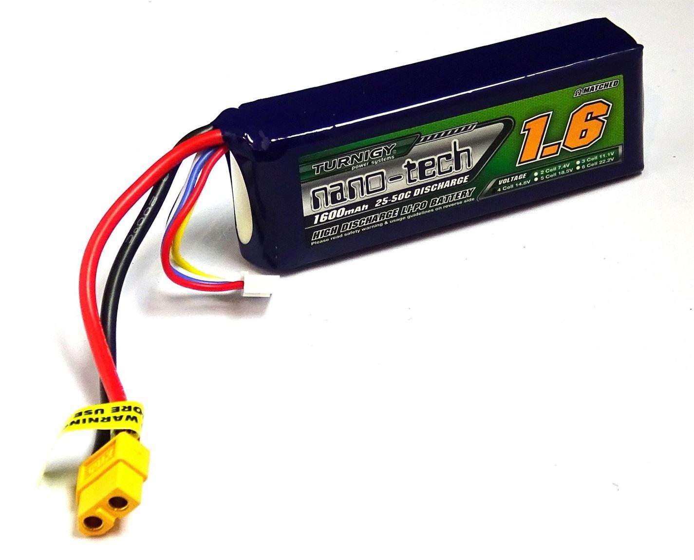 Turnigy nano-tech 1600mAh 4s 25c Lipo Battery Pack - UK Seller