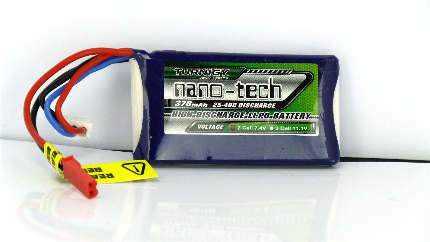 Turnigy Nano-Tech 370mah 2S 25-40C Lipo Battery Pack - UK Seller NP