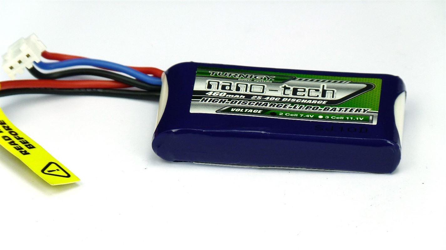 Turnigy Nano-tech 460mAh 2S 25C - 40C Lipo Battery Pack (11896) - UK Seller NP