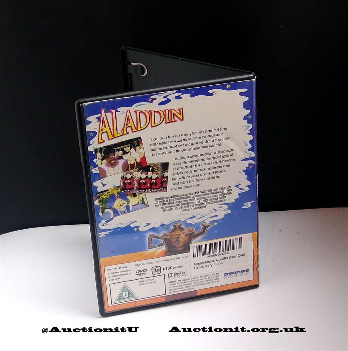 Aladdin [1992] (Animated) (NOT DISNEY) [DVD] [1993] [DVD] (2005) Jason Connery - Region 0 - Free International Shipping