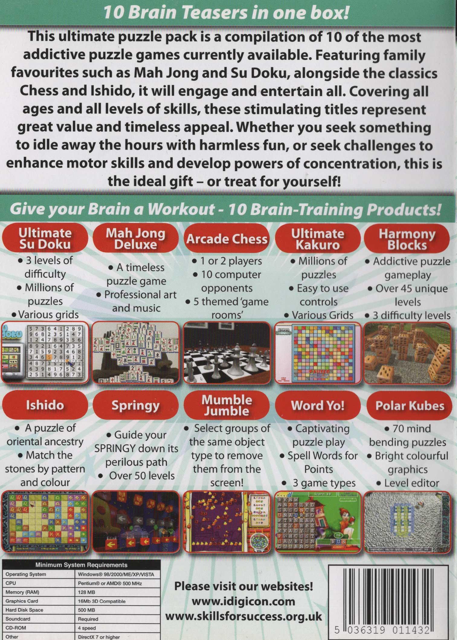 10 Brain Teaser Games - Classic Windows PC Game