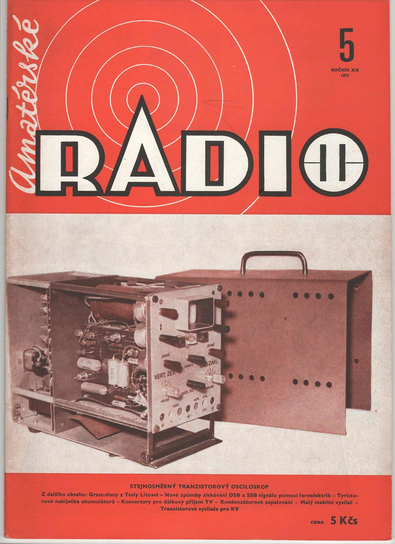 Amaterske Radio Magazine - 5 Rocnik XX 1971 - Rare Collectable