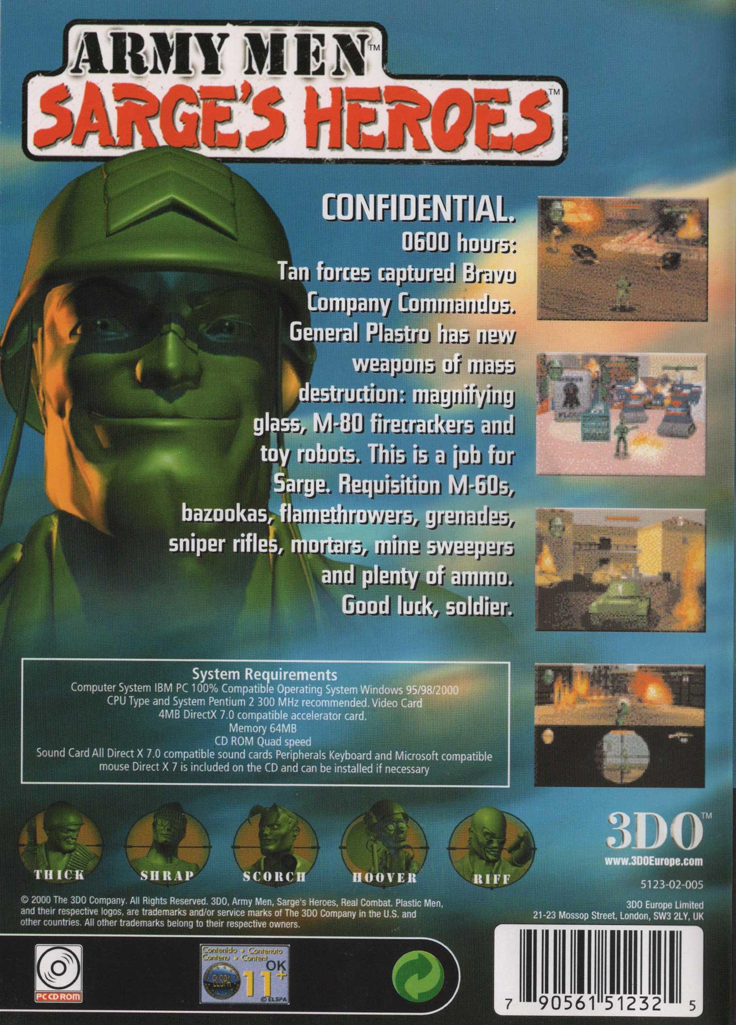 Army Men Sarges Heroes - Classic Windows PC Game