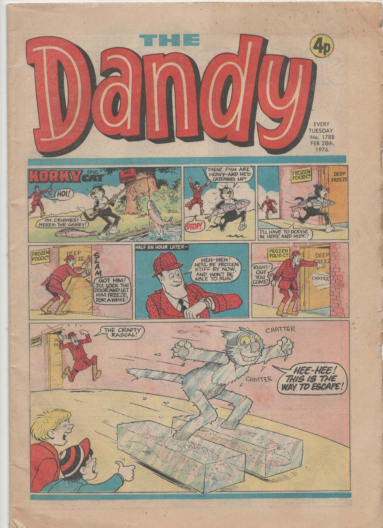 Collectible Comic  Listing: Dandy Issue Number 1788 (28th February 1976)