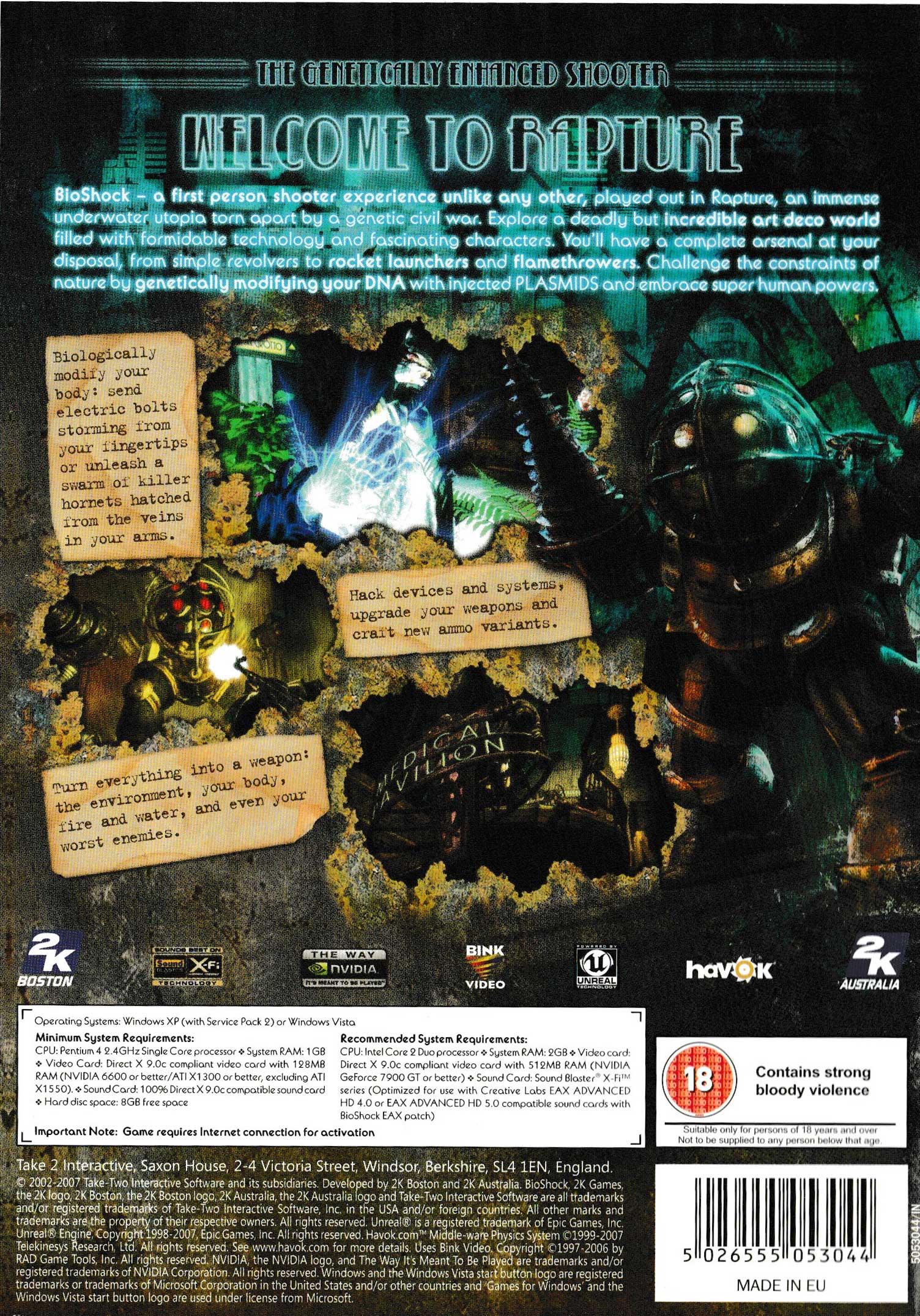 Games For Windows Bioshock - Classic Windows PC Game