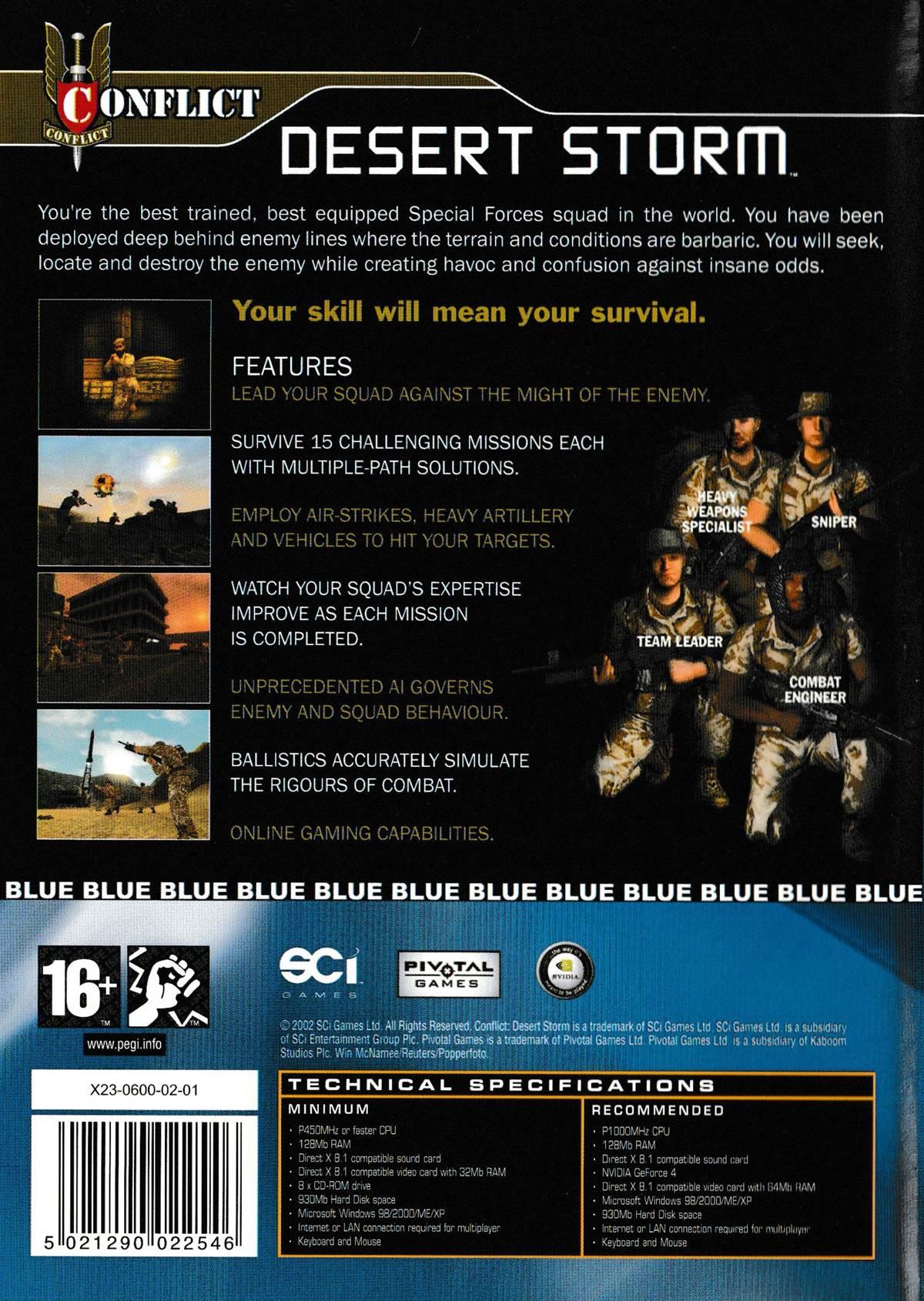 Conflict Desert Storm - Classic Windows PC Game