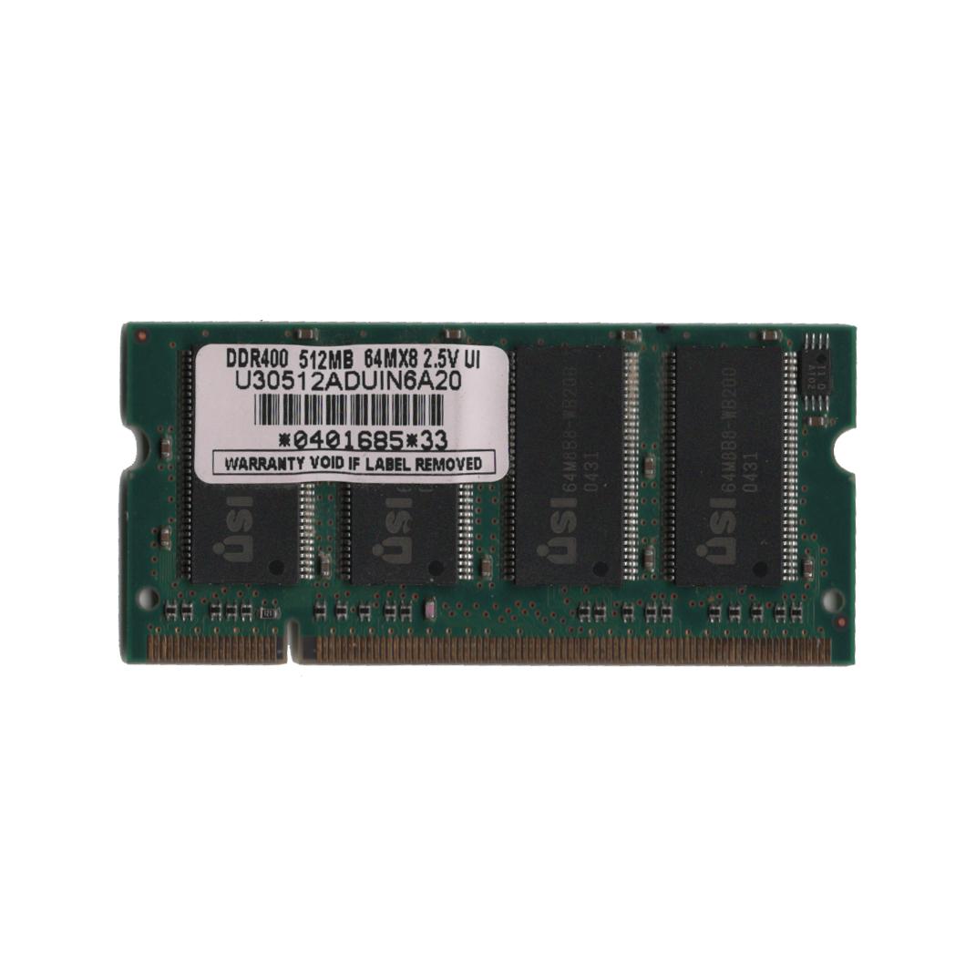  Preowned USI DDR400 512MB 64X8 2.5V UI Memory Module - Untested, Priced to Clear