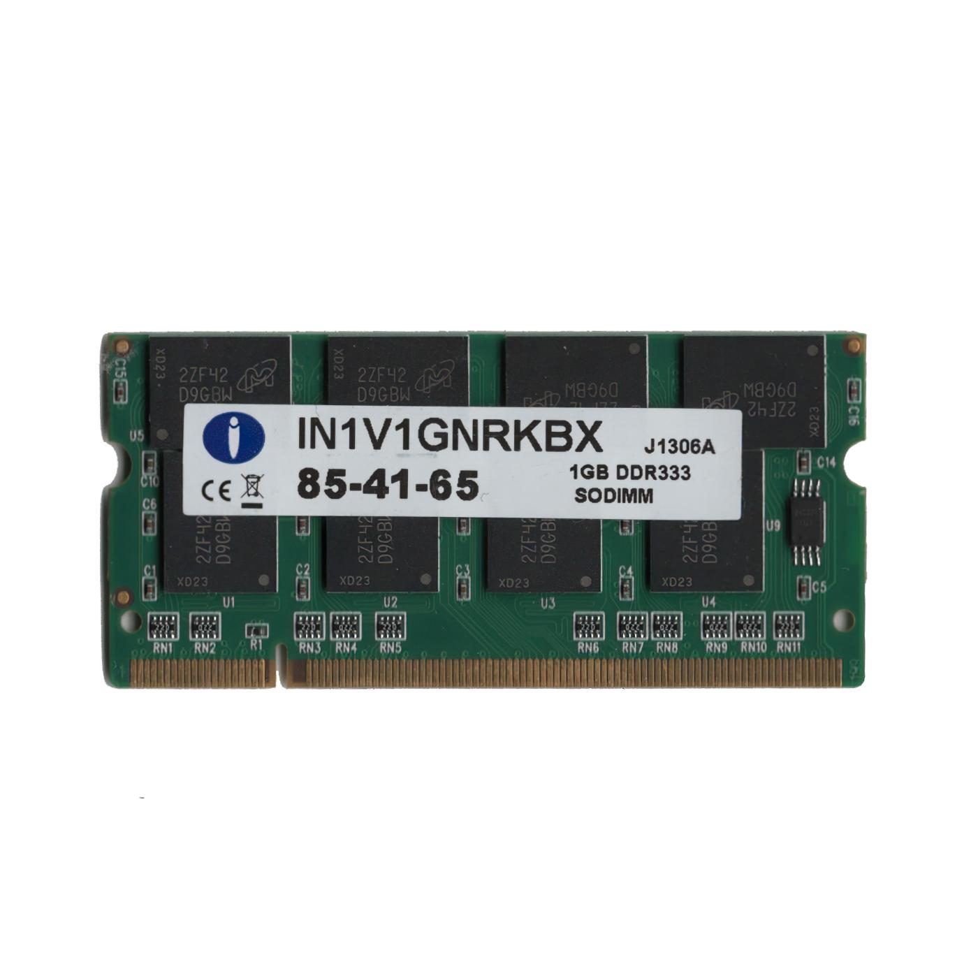 Preowned INTEGRAL IN1V1GNRKBX J1306A 1GB DDR333 SODIMM Memory Module (Untested)