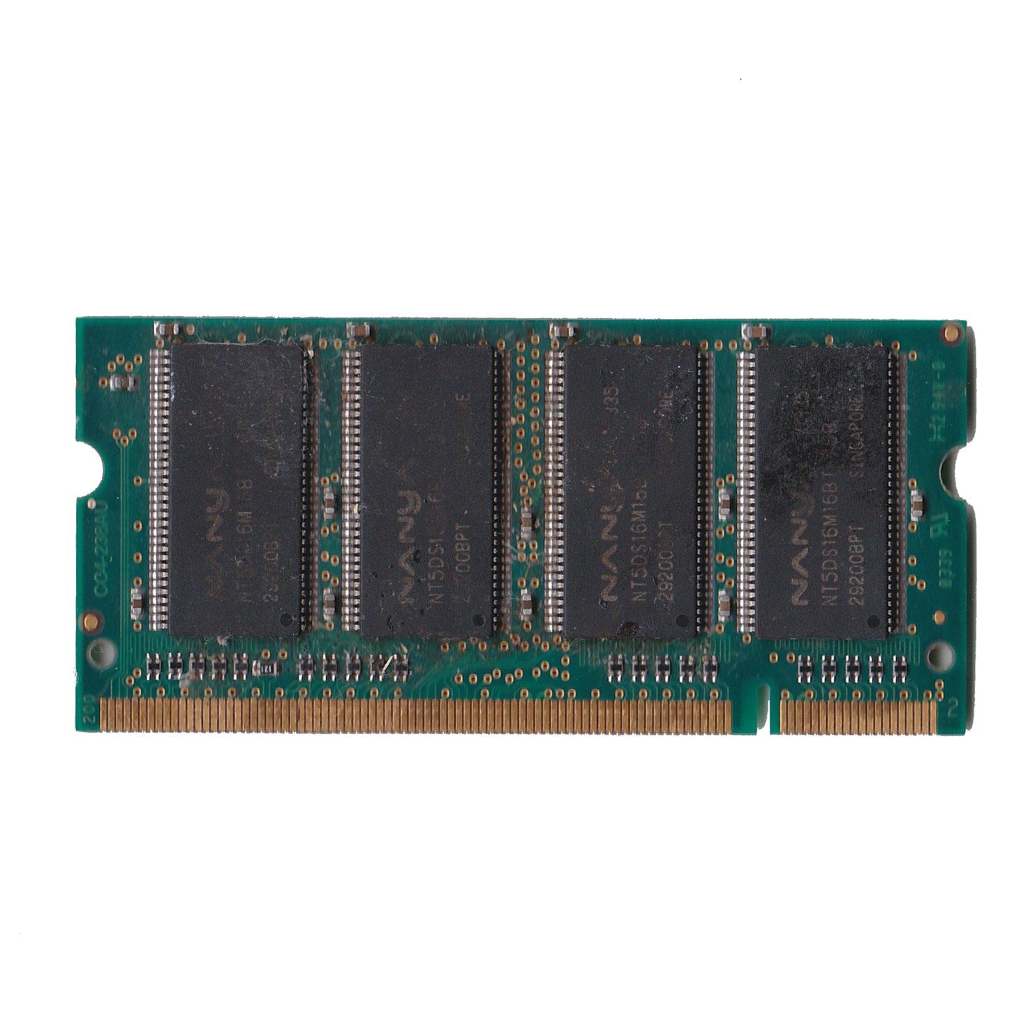 Preowned NANYA 256MB LAPTOP RAM DDR-266MHz-CL-2.5 PC2100S-25330 Memory Module (Untested)