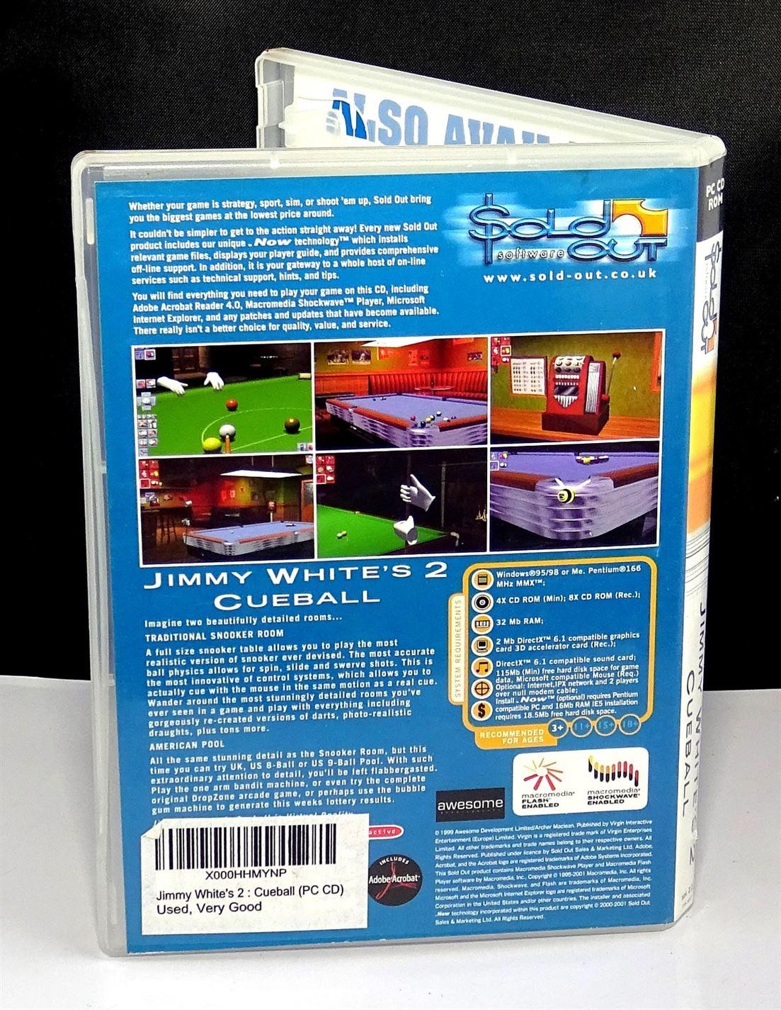 AuctionIT Jimmy White's 2: Cueball (PC) - UK Seller