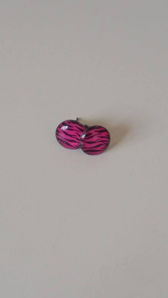 Pink swirl earrings