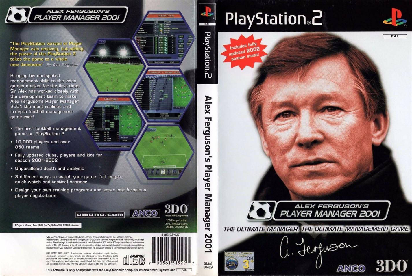 Alex Ferguson Player Manager 2001 PS2 (Playstation 2) - UK Seller
