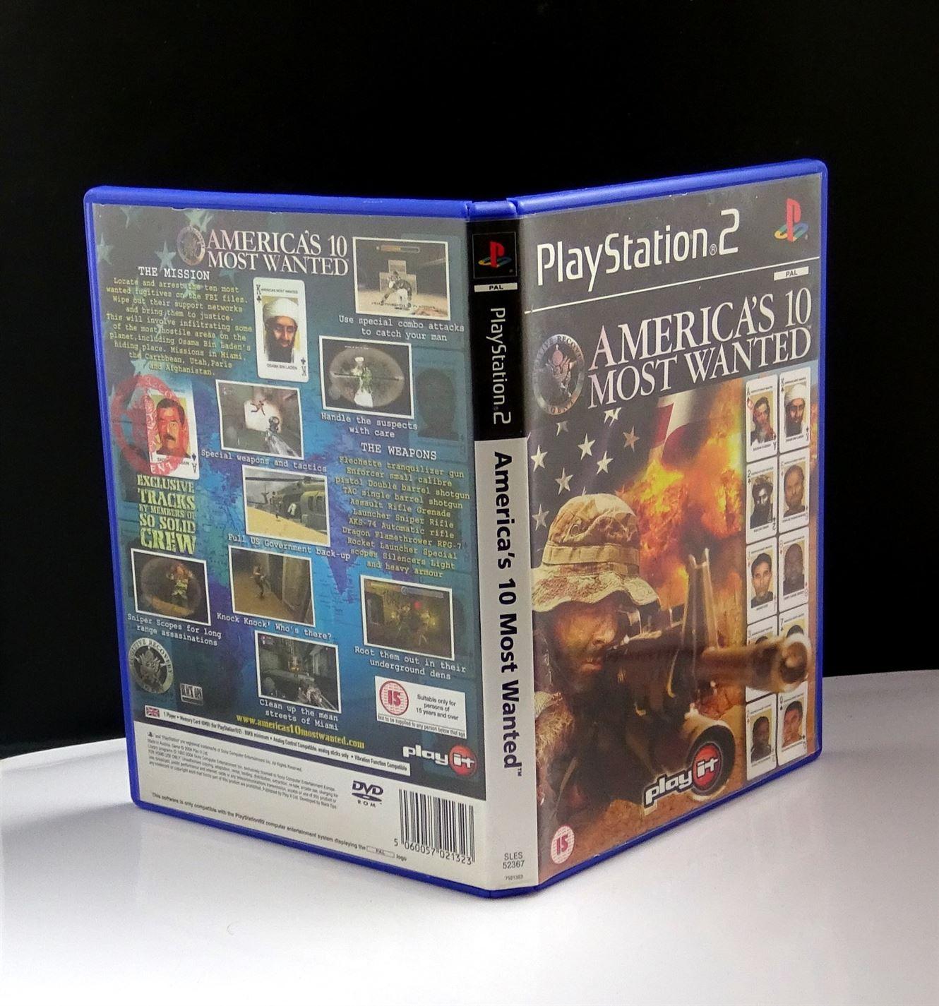 America's 10 Most Wanted PS2 (PlayStation 2) -  UK Seller 5060057021323