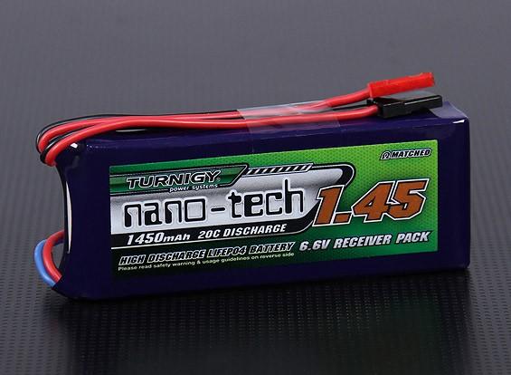Turnigy Nano-Tech 1450mAh 20-40C LiFePo4 Receiver Battery Pack - UK Seller NP