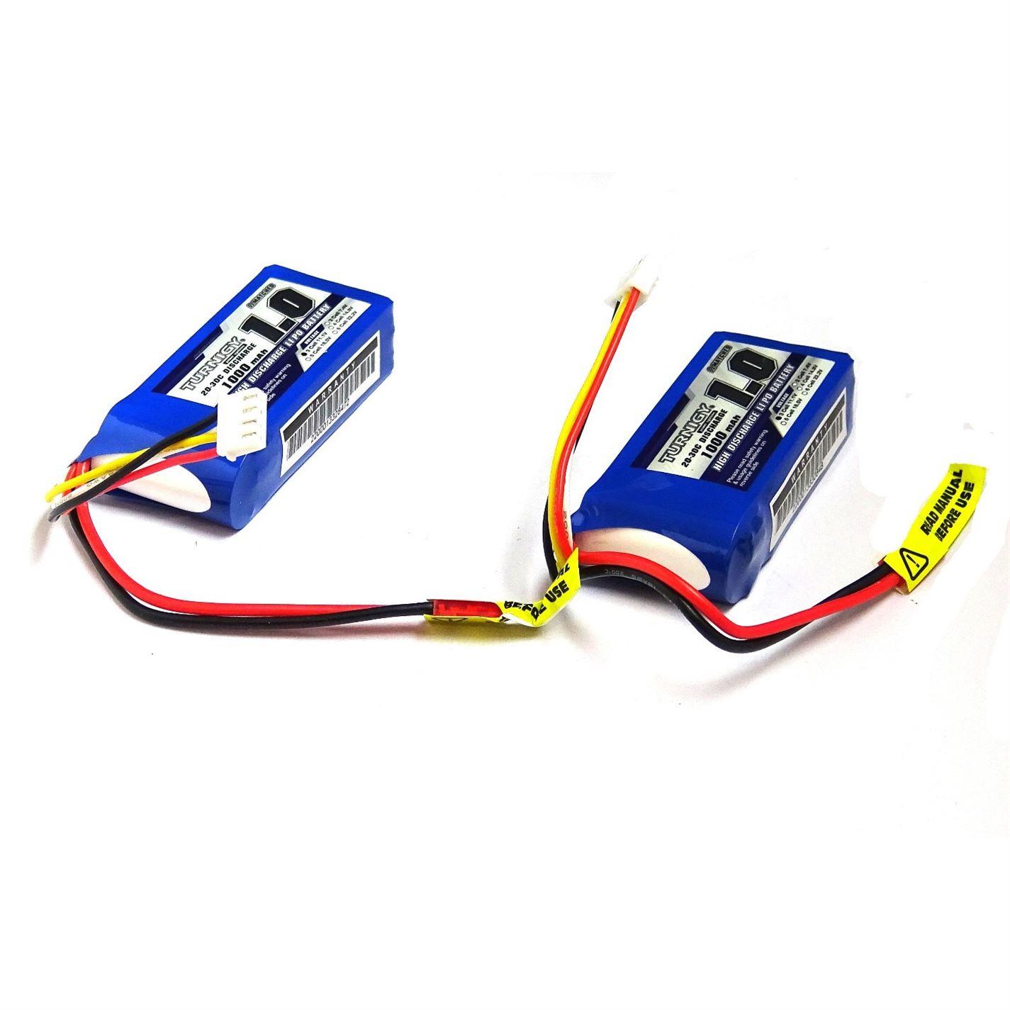 Twin Pack Turnigy 1000mAh 3S 20C-30C Lipo Pack Battery - UK Seller