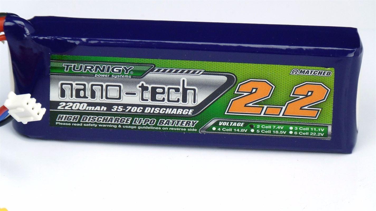 Turnigy Nano-Tech 2200mah 2S 25-50C Lipo Battery Pack - UK Seller NP